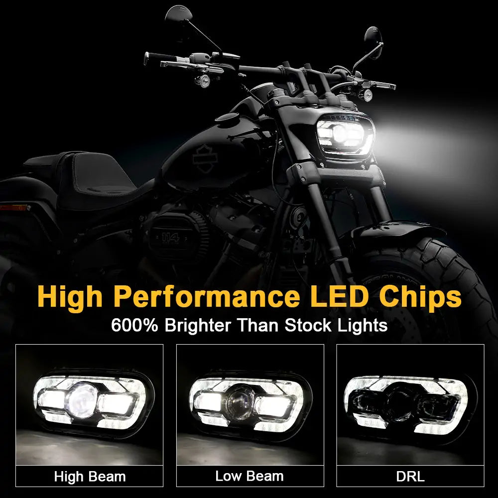 LED Fat bob led headlights