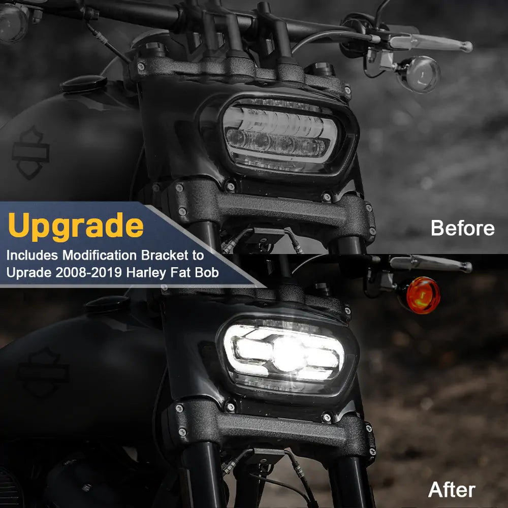 Harley Fat Bob Headlight Upgrade