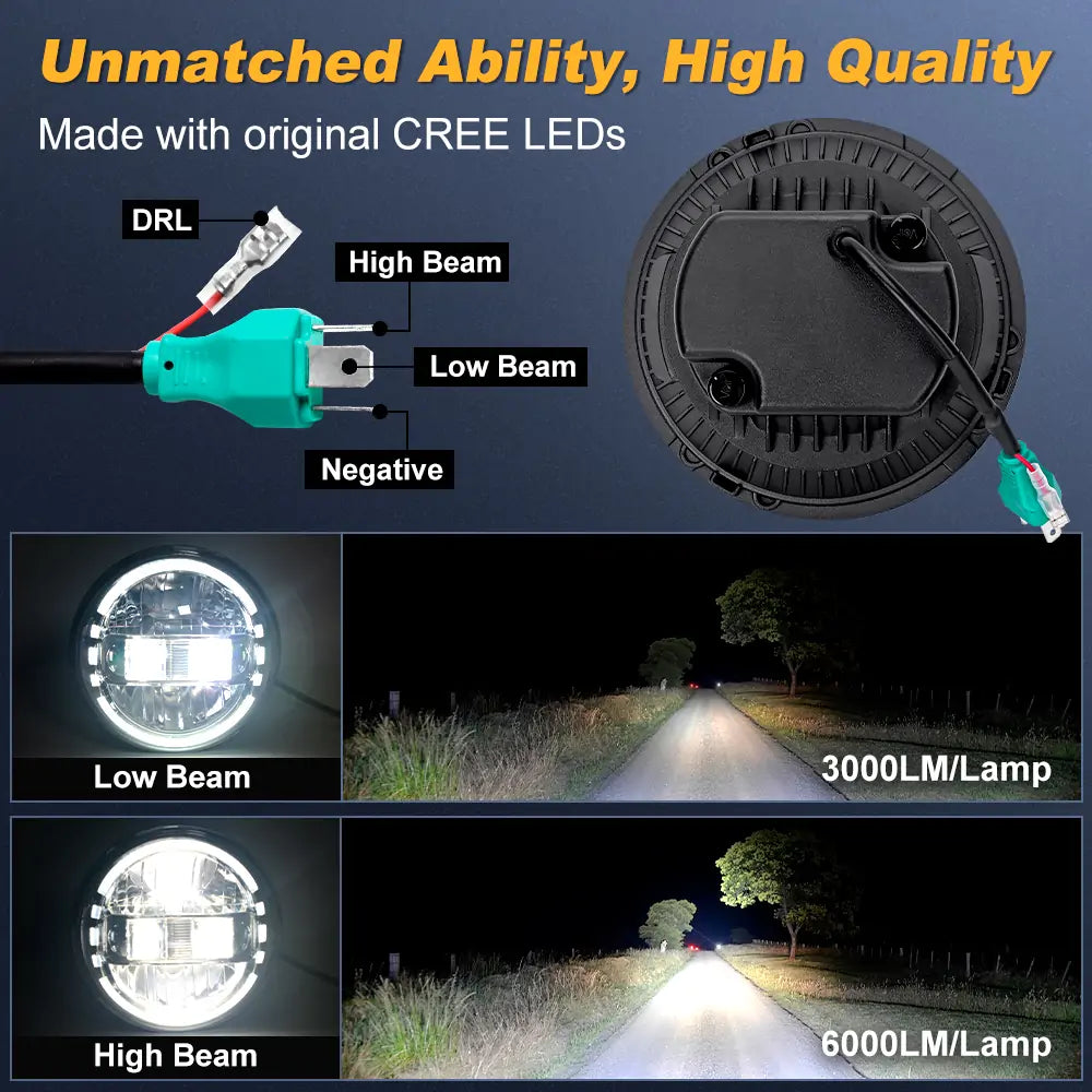 High performance led lights for jeep wrangler jl and gladiator JT