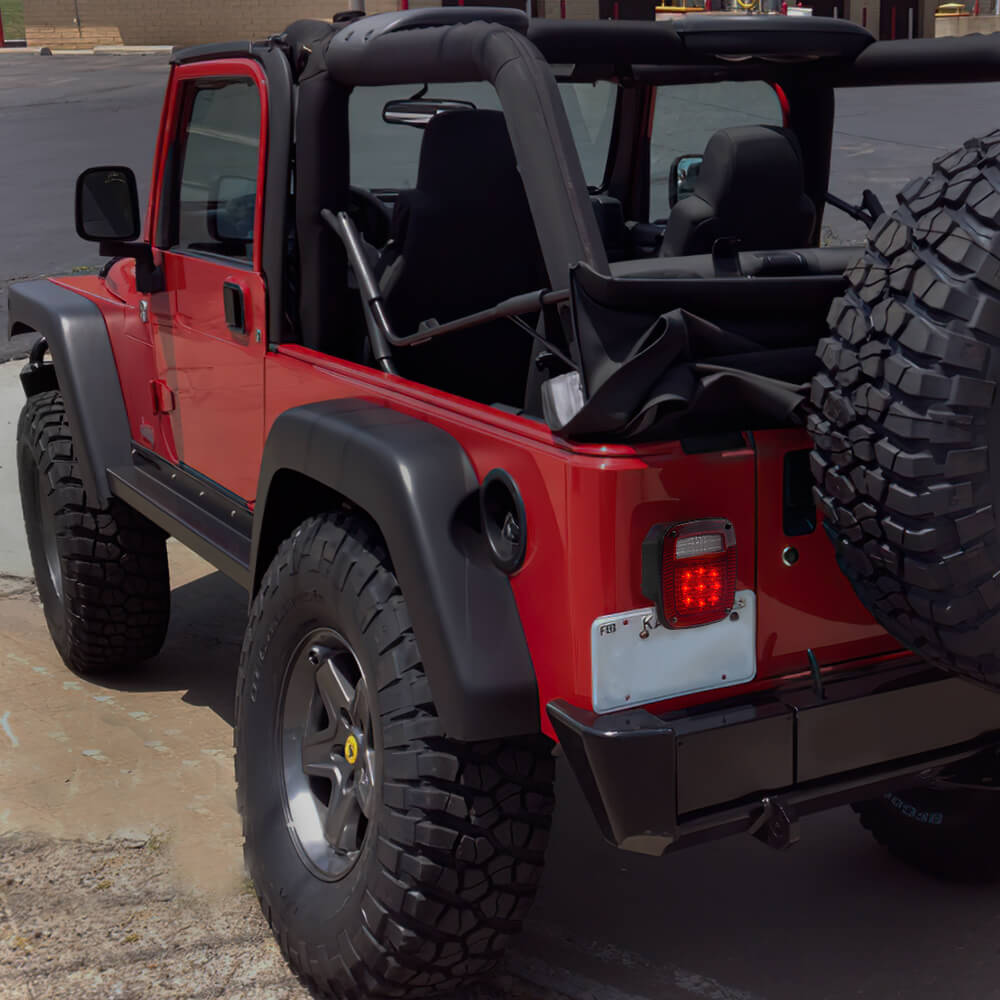 LED Rear Brake Tail Lights Turn Signal Backup Light Replacement for 98-06 Jeep Wrangler TJ