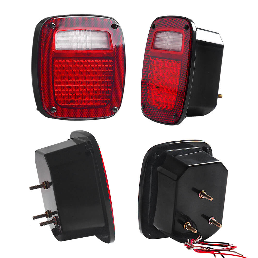 LED Rear Brake Tail Lights Turn Signal Backup Light Replacement for 98-06 Jeep Wrangler TJ