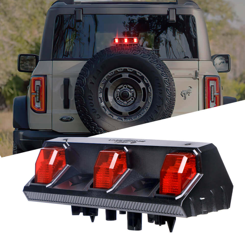 Xprite 3rd LED Rear Tail Brake Light for 2007-2018 Jeep Wrangler JK Clear Lens e Xprite 3rd LED Rear Tail Brake Light for 2007-2018 Jeep Wrangler JK Clear Lens e