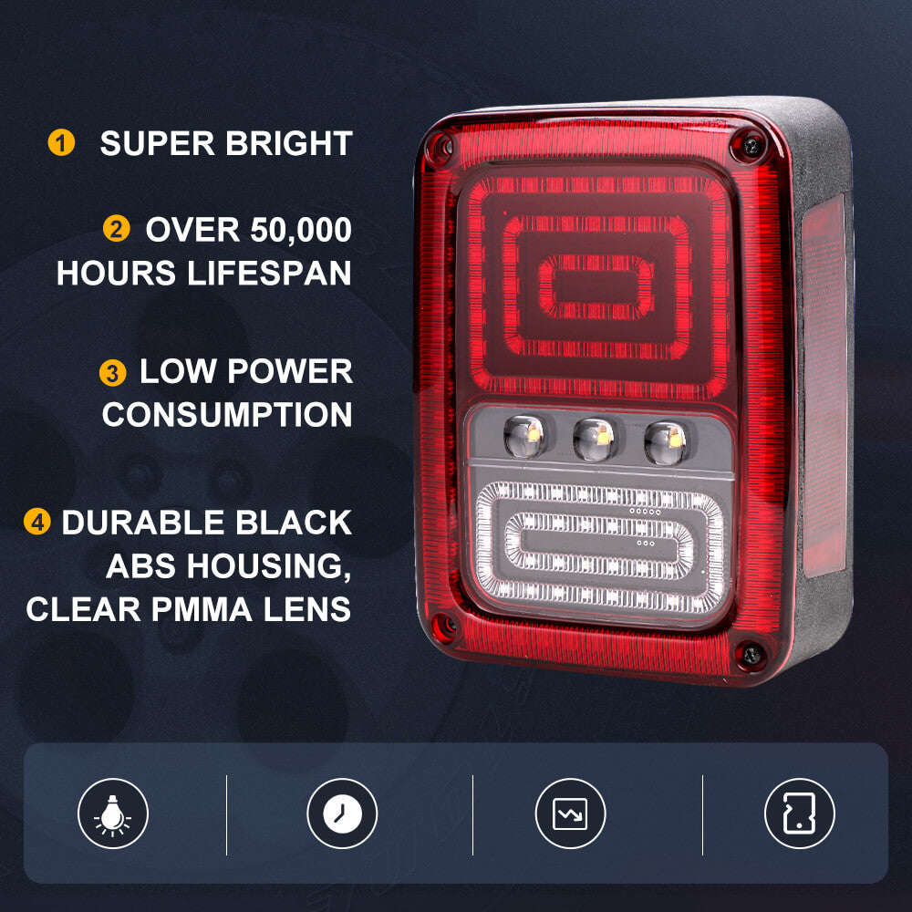 Jeep JK tail lights | LED Lights for Jeep Wrangler | LOYO Light 2