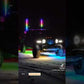 Dual Remote Control RGB LED Whip Light with Flag Pole