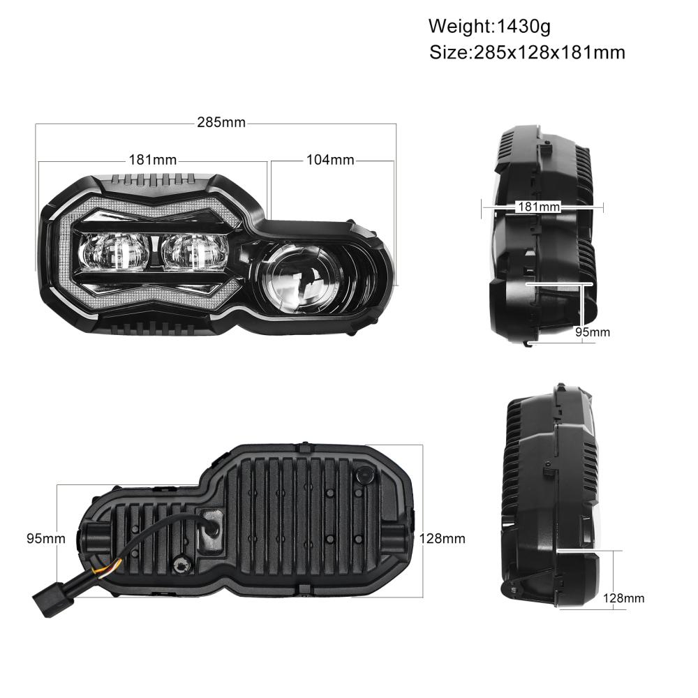 Osram LED Headlight High/Low Halo Lighting Motorcycle Headllamp for BMW - loyolight