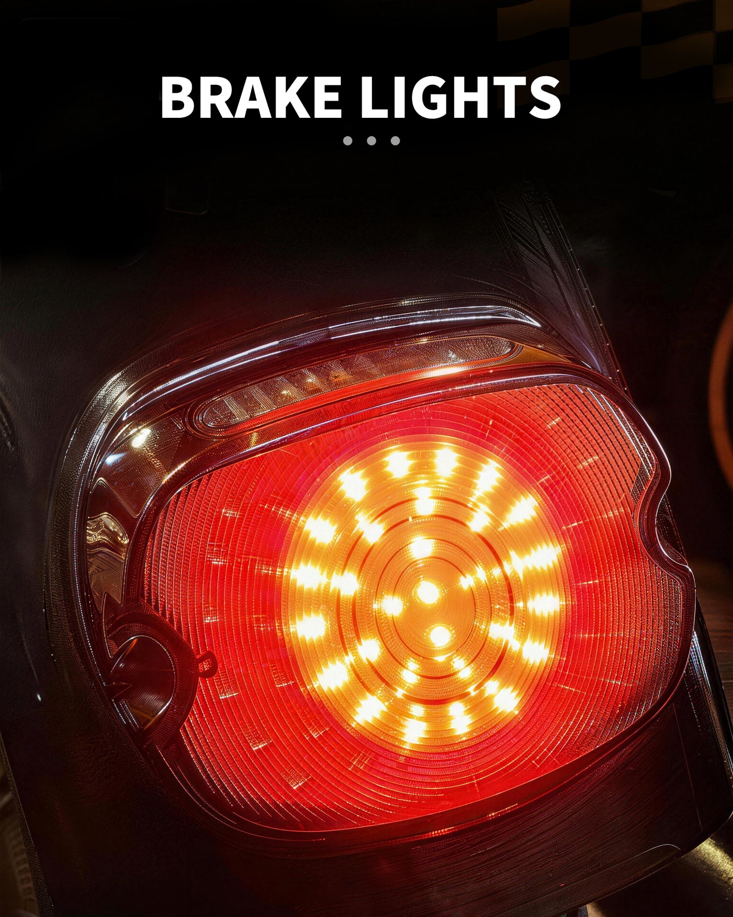 LOYO Smoked LED Tail Light with Turn Signal Brake Light Compatible with Harley Dyna Sportster 883 1200 Road King Electra Glides Tour Glides Road Glides Nightster Street Bob