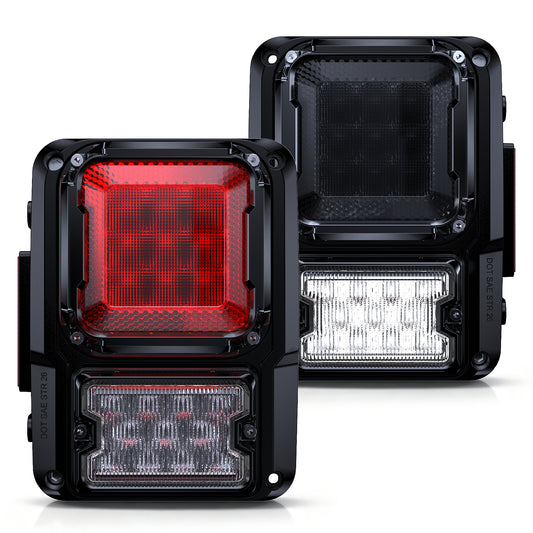 LOYO New LED Tail Lights with 40W Super Bright Reverse Light for 07-17 Jeep Wrangler JK JKU 2 Door / 4 Door