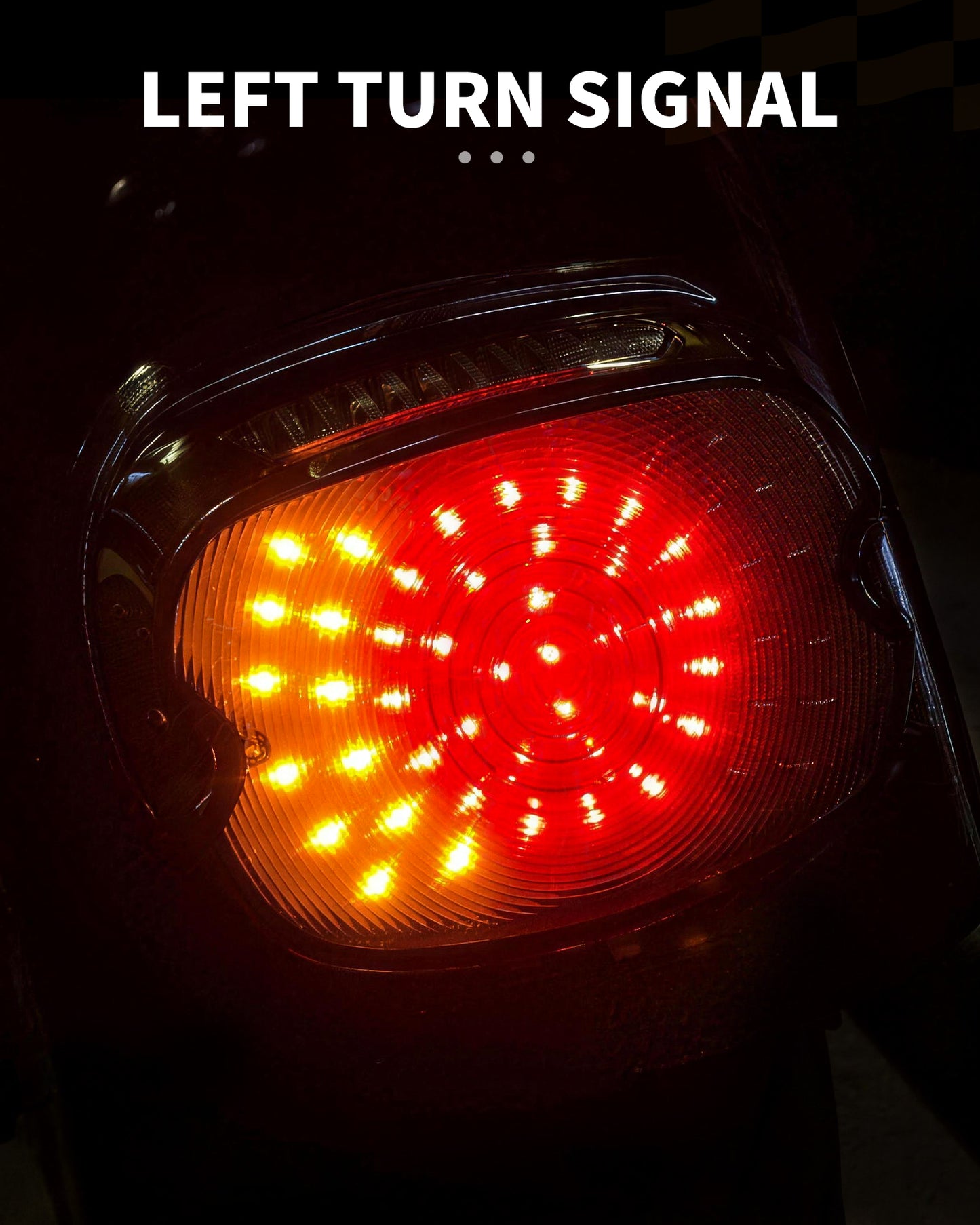 LOYO Smoked LED Tail Light with Turn Signal Brake Light Compatible with Harley Dyna Sportster 883 1200 Road King Electra Glides Tour Glides Road Glides Nightster Street Bob