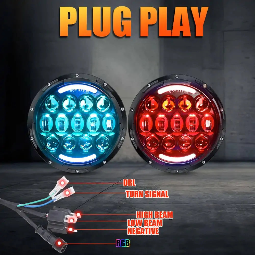 Jeep Wrangler JK Headlamps RGB Headlights