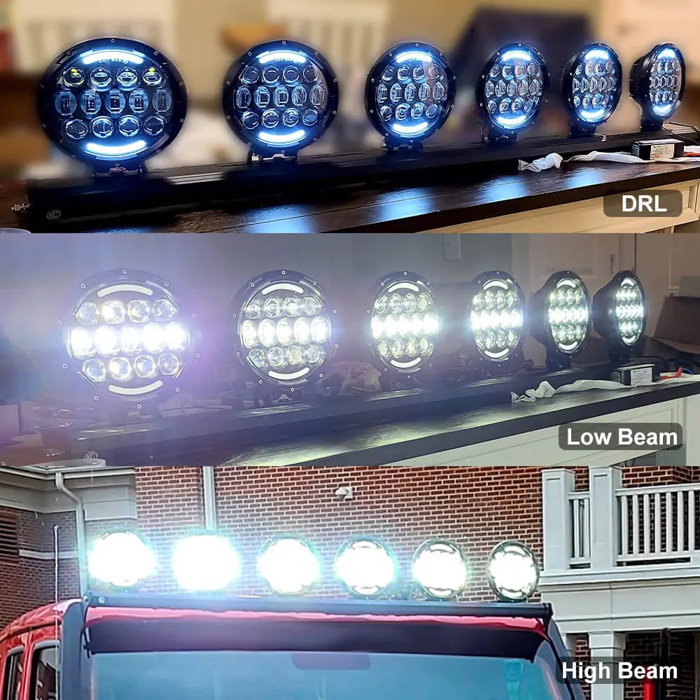 7 Inch 105W Round Spot LED Pods Light Bar with Adjustable Mounting Bracket,  Generic Driving Lamp