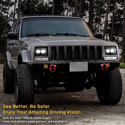 5×7 inch LED Headlights for Jeep XJ YJ