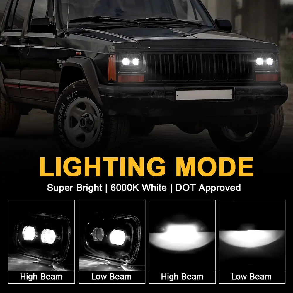 5×7 sealed beam led headlights for jeep xj