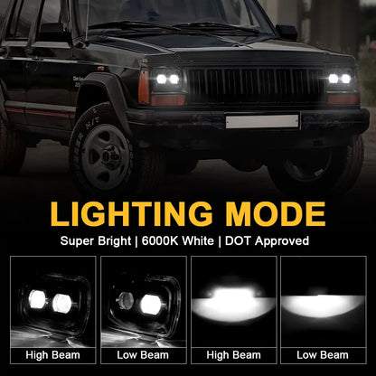 5×7 sealed beam led headlights for jeep xj