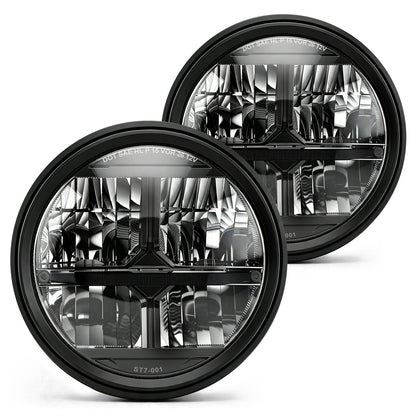 LOYO Storm Series 7 Inch LED Round Headlights for Jeep Wrangler JK JKU TJ LJ Chevy Ford GMC Trucks SUV etc