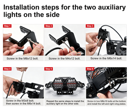 LOYO 7" Dual LED Headlights with 4 Auxiliary Spotlights for 2023.5-2026 Harley Road Glide CVO FLTRXSE, 2024-2026 Road Glide FLTRX, CVO Road Glide ST FLTRXSTSE, 240W High Brightness, Plug & Play
