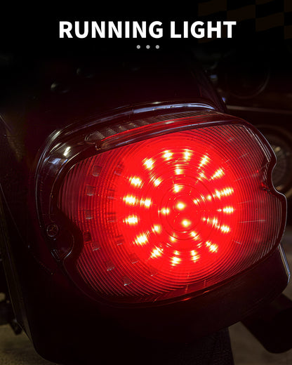 LOYO Smoked LED Tail Light with Turn Signal Brake Light Compatible with Harley Dyna Sportster 883 1200 Road King Electra Glides Tour Glides Road Glides Nightster Street Bob