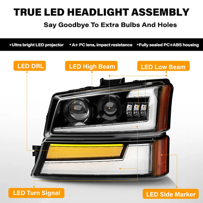 Chevy Silverado 1500 2500 3500Headlight Assembly 