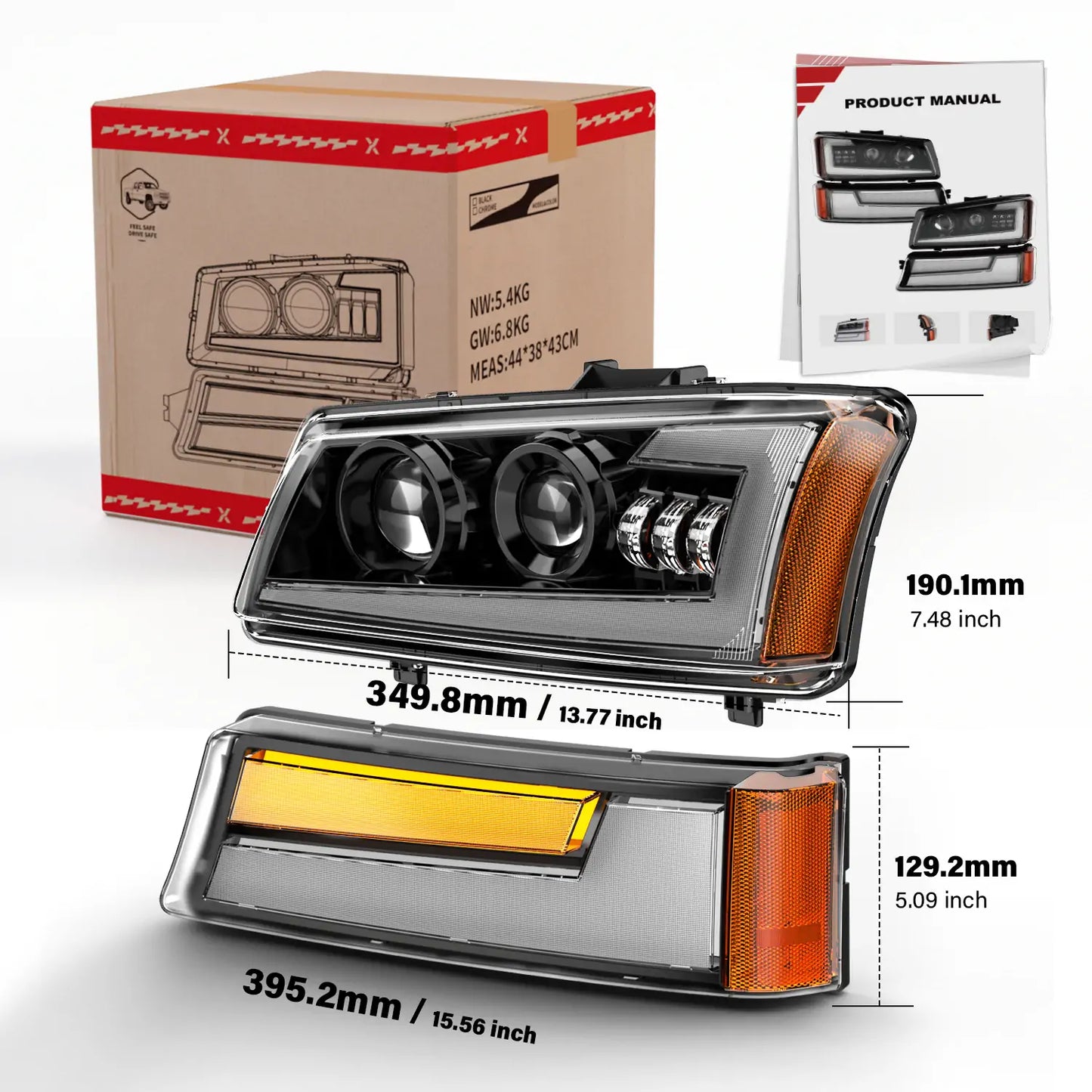 Silverado LED headlights Assembly