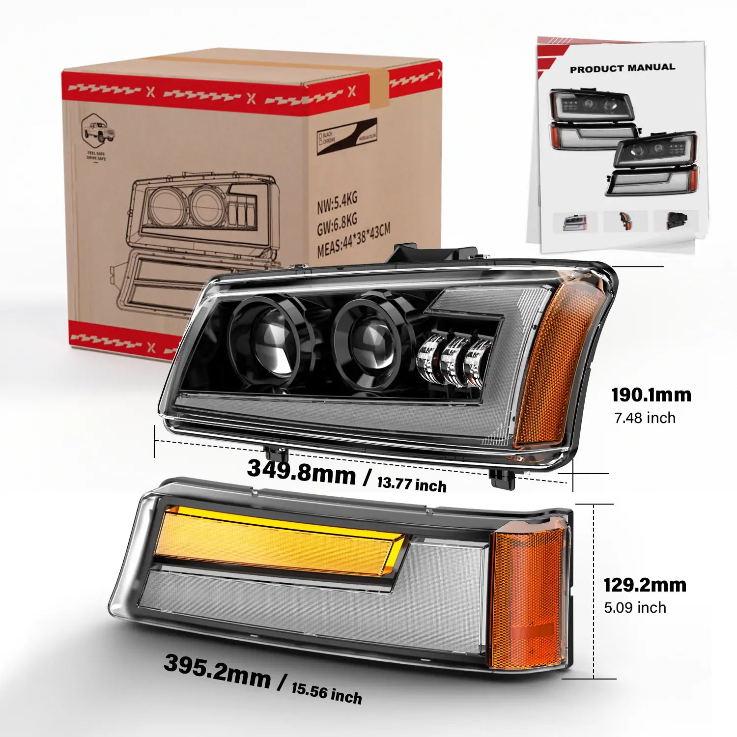 Silverado LED headlights Assembly