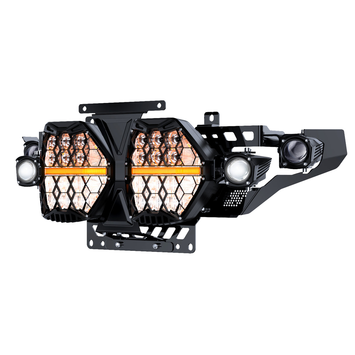 LOYO 7" Dual LED Headlights with 4 Auxiliary Spotlights for 2023.5-2026 Harley Road Glide CVO FLTRXSE, 2024-2026 Road Glide FLTRX, CVO Road Glide ST FLTRXSTSE, 240W High Brightness, Plug & Play