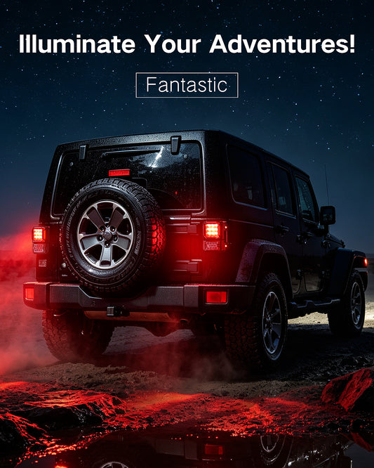 LOYO New LED Tail Lights with 40W Super Bright Reverse Light for 07-17 Jeep Wrangler JK JKU 2 Door / 4 Door
