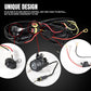LED Motorcycle Auxiliary Spot Driving Fog Lights with Switch Wiring Harness Mount Bracket Kit 
