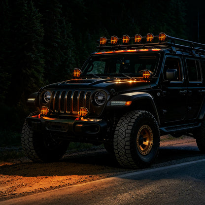 LED Driving Lights with Amber DRL