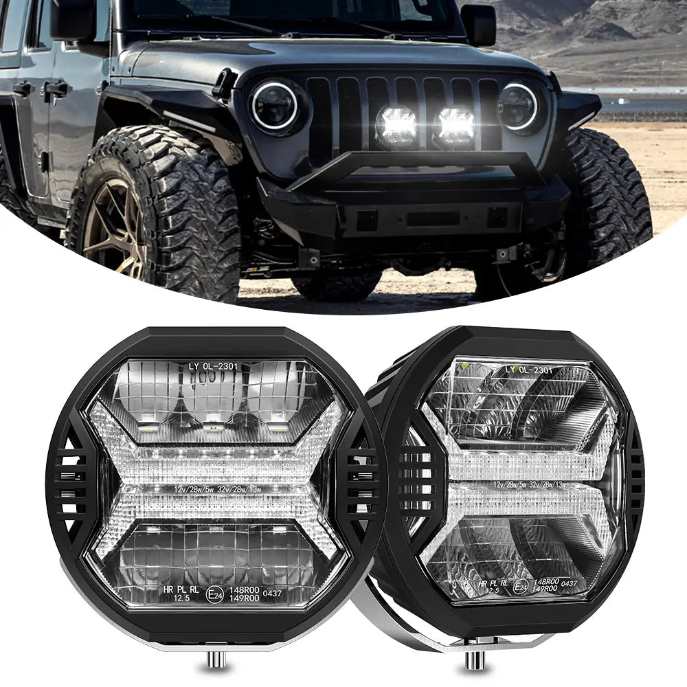 100W 6000LM LED Work Light Driving Lights for Jeep Pickup ATV UTV