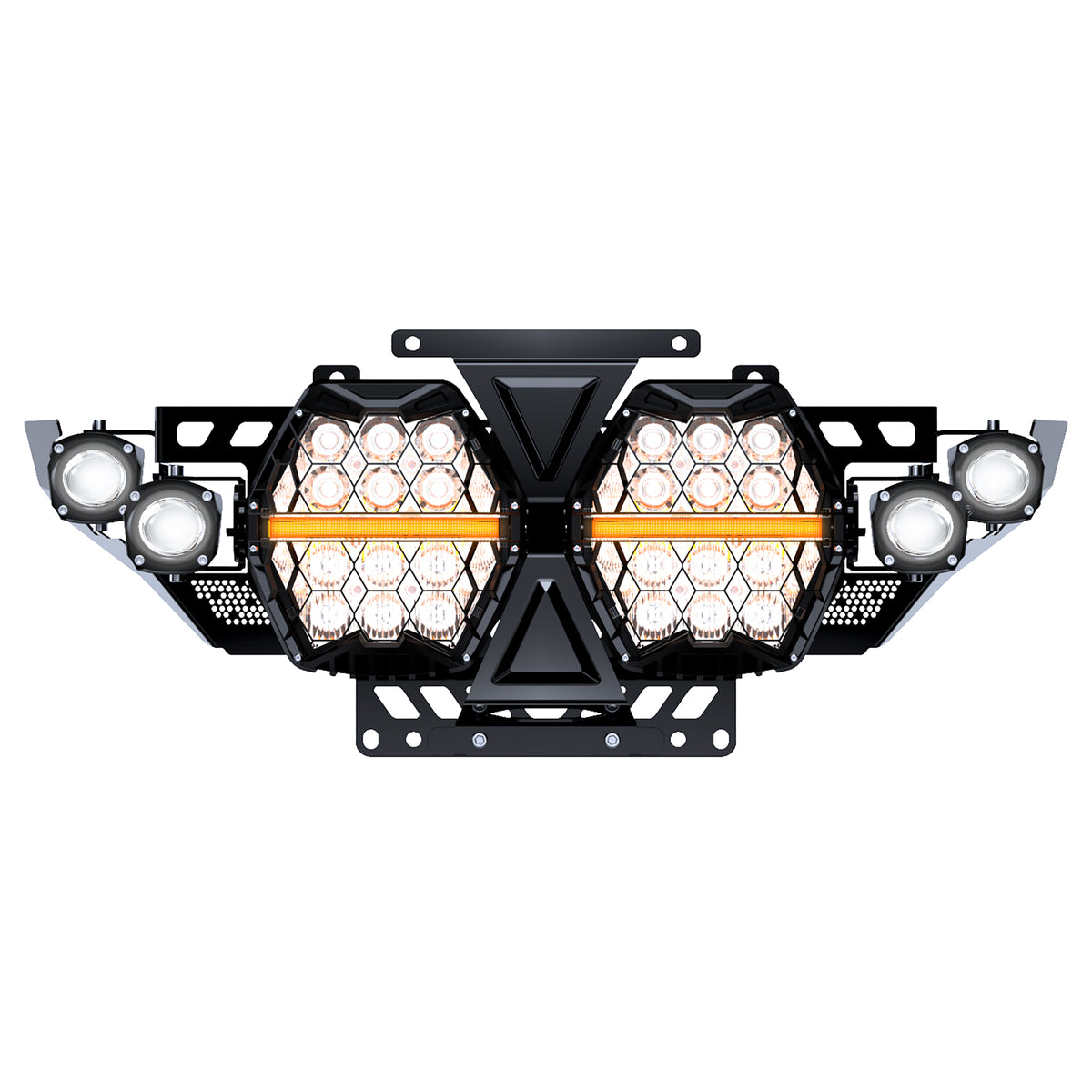 LOYO 7" Dual LED Headlights with 4 Auxiliary Spotlights for 2023.5-2026 Harley Road Glide CVO FLTRXSE, 2024-2026 Road Glide FLTRX, CVO Road Glide ST FLTRXSTSE, 240W High Brightness, Plug & Play
