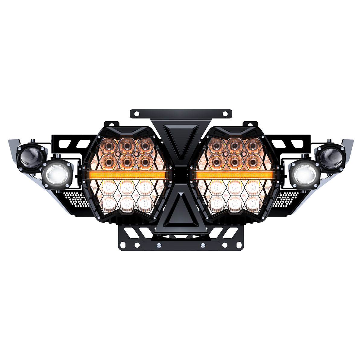 LOYO 7" Dual LED Headlights with 4 Auxiliary Spotlights for 2023.5-2026 Harley Road Glide CVO FLTRXSE, 2024-2026 Road Glide FLTRX, CVO Road Glide ST FLTRXSTSE, 240W High Brightness, Plug & Play