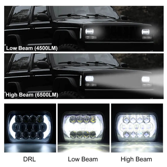 LED Scheinwerfer mit Standlicht Jeep Wrangler YJ 87-95 EU Modell mit LWR  Leuchtweitenregulierung