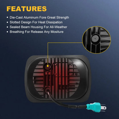 Sealed beam h6054 led headlights replacement