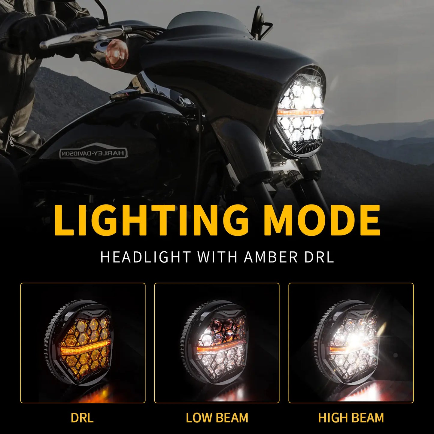 5.75 inch led headlight motorcycle