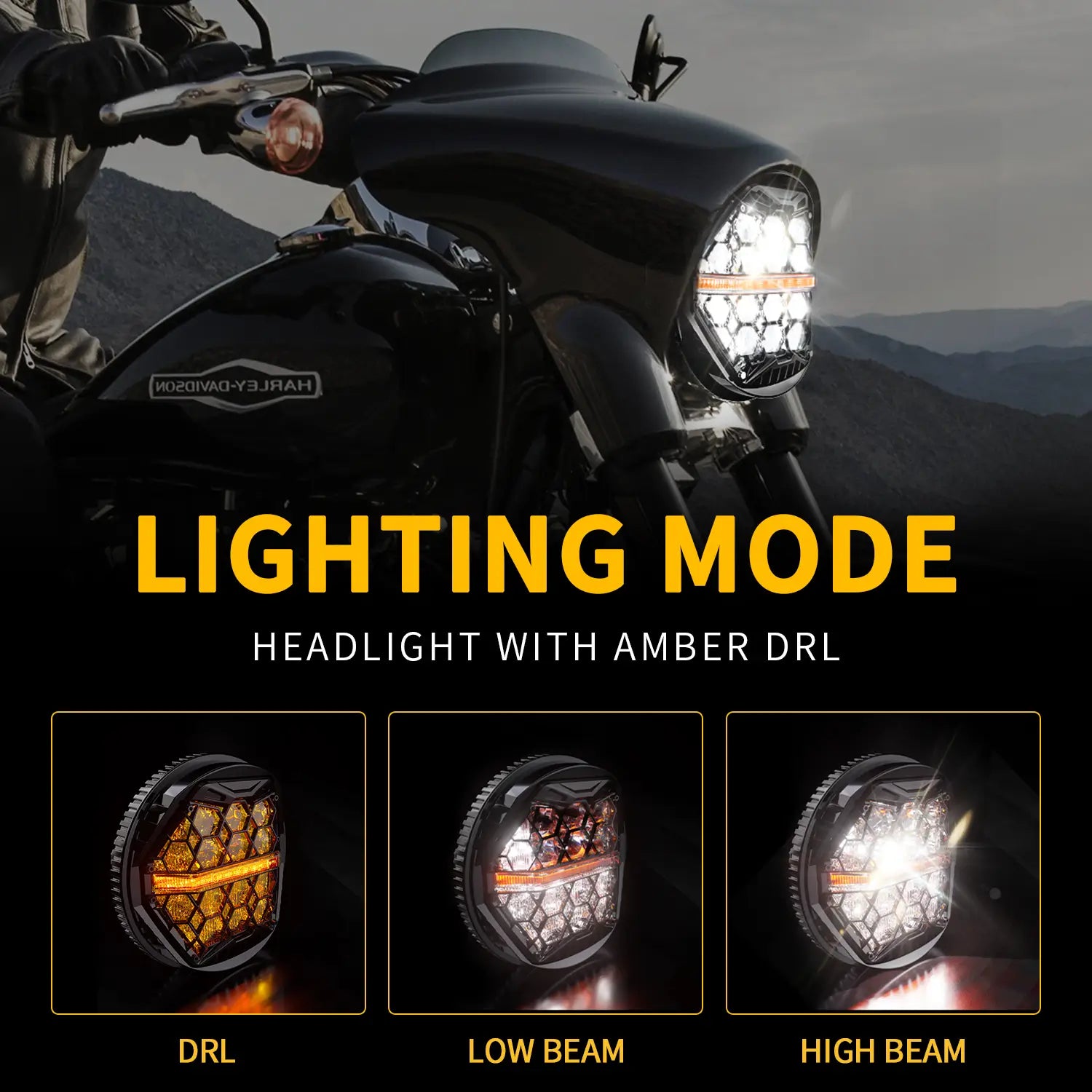 5.75 inch led headlight motorcycle