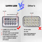 4pcs 60W 4x6 Inch LED Headlights DOT Approved Rectangular H4651 H4652 H4656 H4666 H6545 Headlight Replacement 