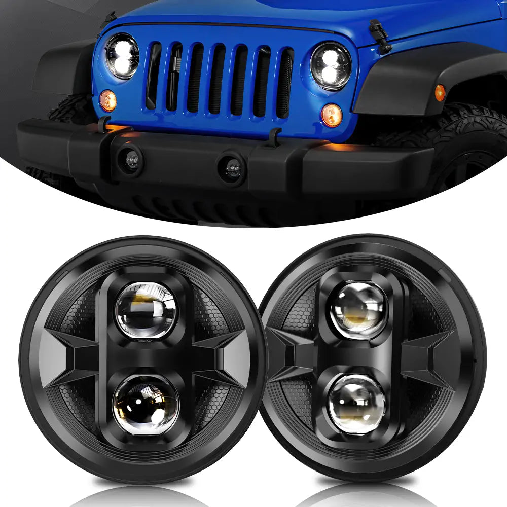 7 inch Jeep wrangler led headlights for JK JL