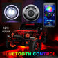 RGB Halo led headlights for Jeep Wrangler JK, Bluttooth Control