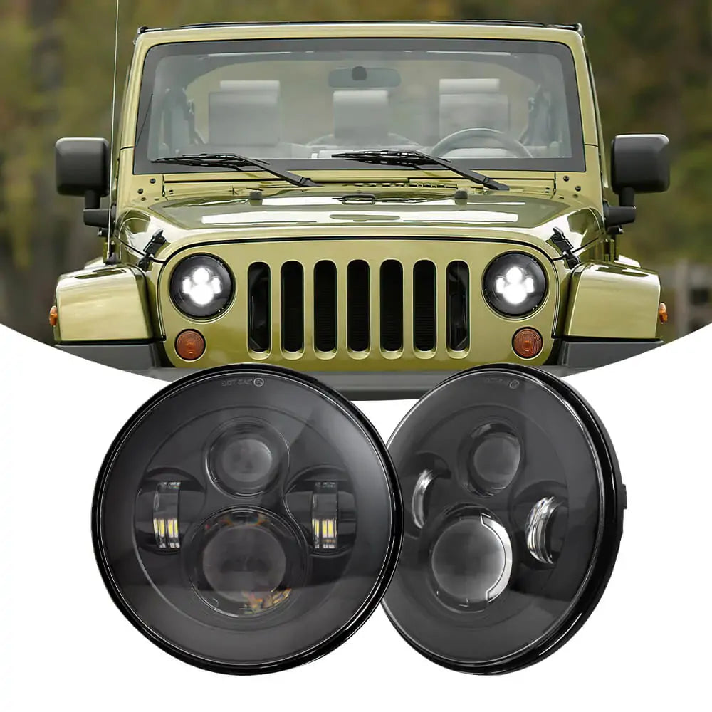 7 inch 45W Round Headlights for Jeep wrangler JK JL Harley 08 | LOYO LED