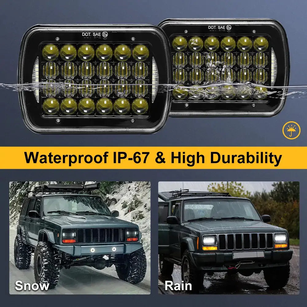Jeep xj headlights with DRL