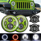 LOYO 7" Halo Headlights & 4" Fog Lights LED Combo green