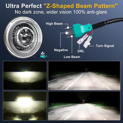 Jeep LED Headlights Assembly H6024 Headlamp