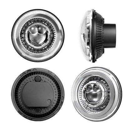 Chrome 7 Inch round headlights for Jeep Wrangler JK JL Gladiator JT Chevy Hummer