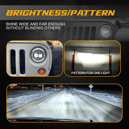 LOYO 7-Inch King Kong LED Headlights (RHD)