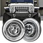LOYO 7-Inch Dragon Eye LED Headlights (RHD) for Jeep Wrangler JK JKU TJ LJ Chevy Ford GMC etc