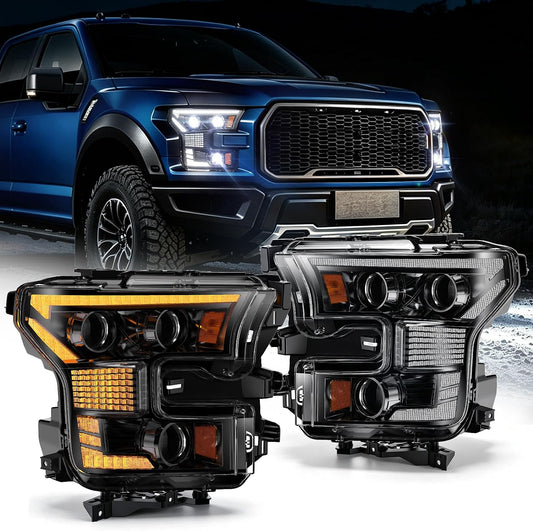 LOYO LED Headlight Assembly for Ford F150 F-150 2015-2017 OEM style replacement