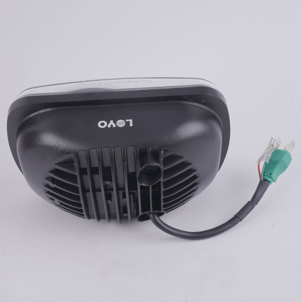 LOYO 5x7 Inch LED Headlights W/ DRL & Turn Signal For Jeep Wrangler YJ Cherokee XJ Trucks