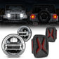 Chrome LED Headlights and Tail Lights Combo for Jeep TJ