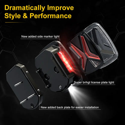 Upgraded LED Tail Lights for Jeep Wrangler TJ YJ CJ