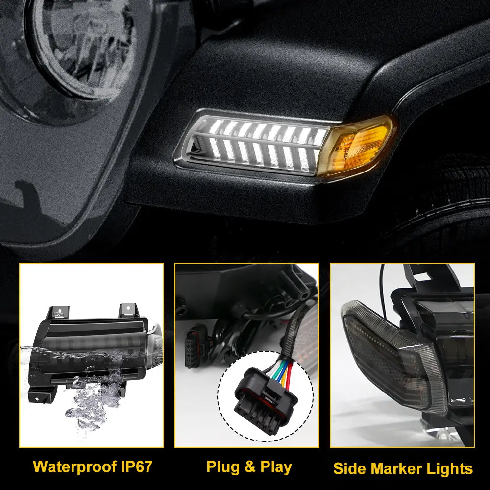 LED Turn Signal Lights for Jeep Wrangler JL Sport Sports