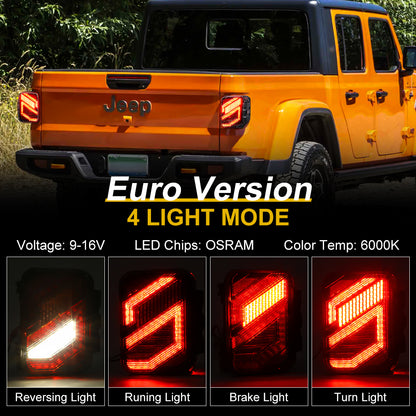 LED Tail brake Lights for gladiator trucks 2020-2021 EURO VERSION